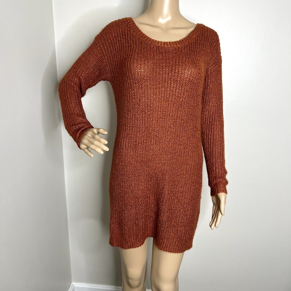 Forever 21 Rust Long Sleeve Sweater Dress